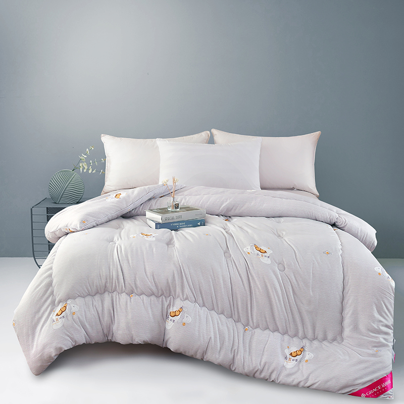 洁丽雅大豆抑菌暖芯被200*230CM（单位：床） 浅灰色 200*230